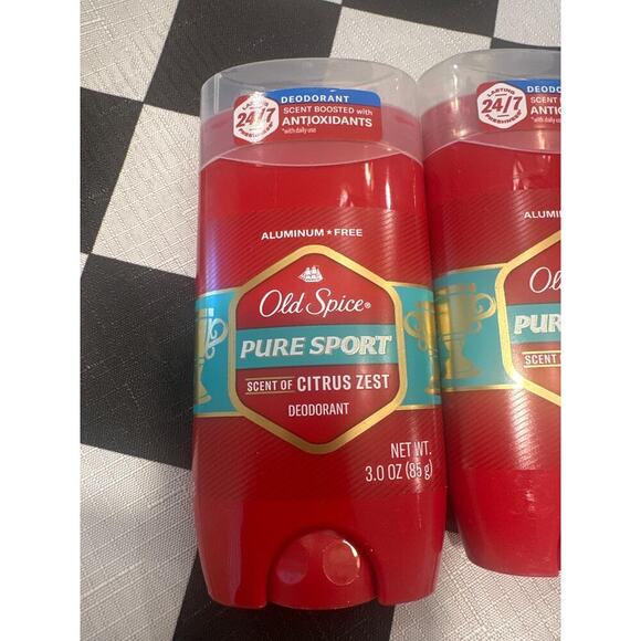 Old Spice Pure Sport aluminum free citrus zest deodorant 3 oz(4) - Picture 2 of 3